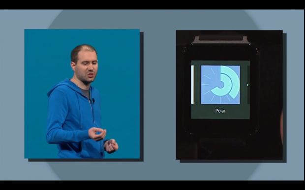 Die Präsentation von Android Wear während der Google I/O. (Screenshot: Golem.de)